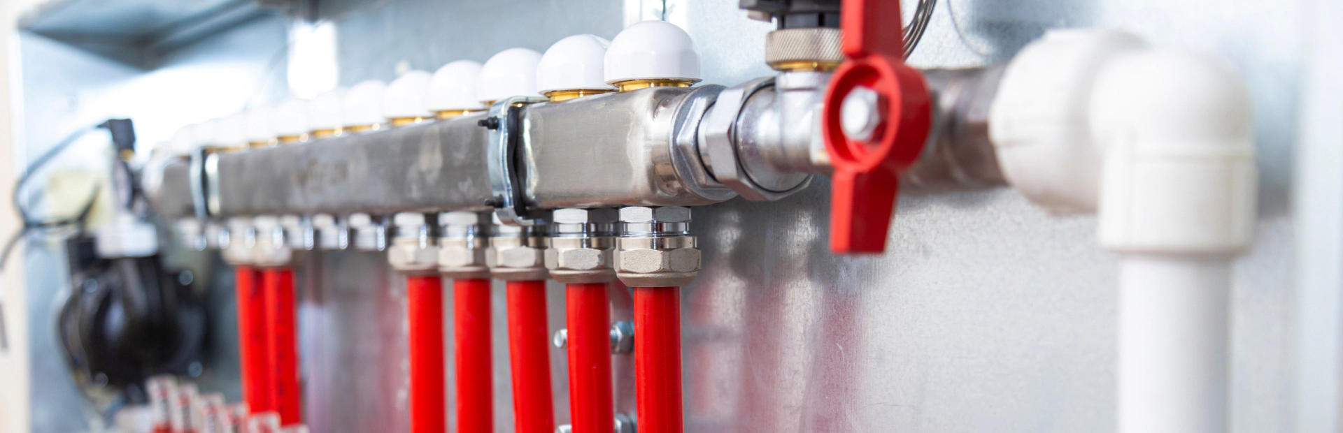 hero closeup of clean heating installation work